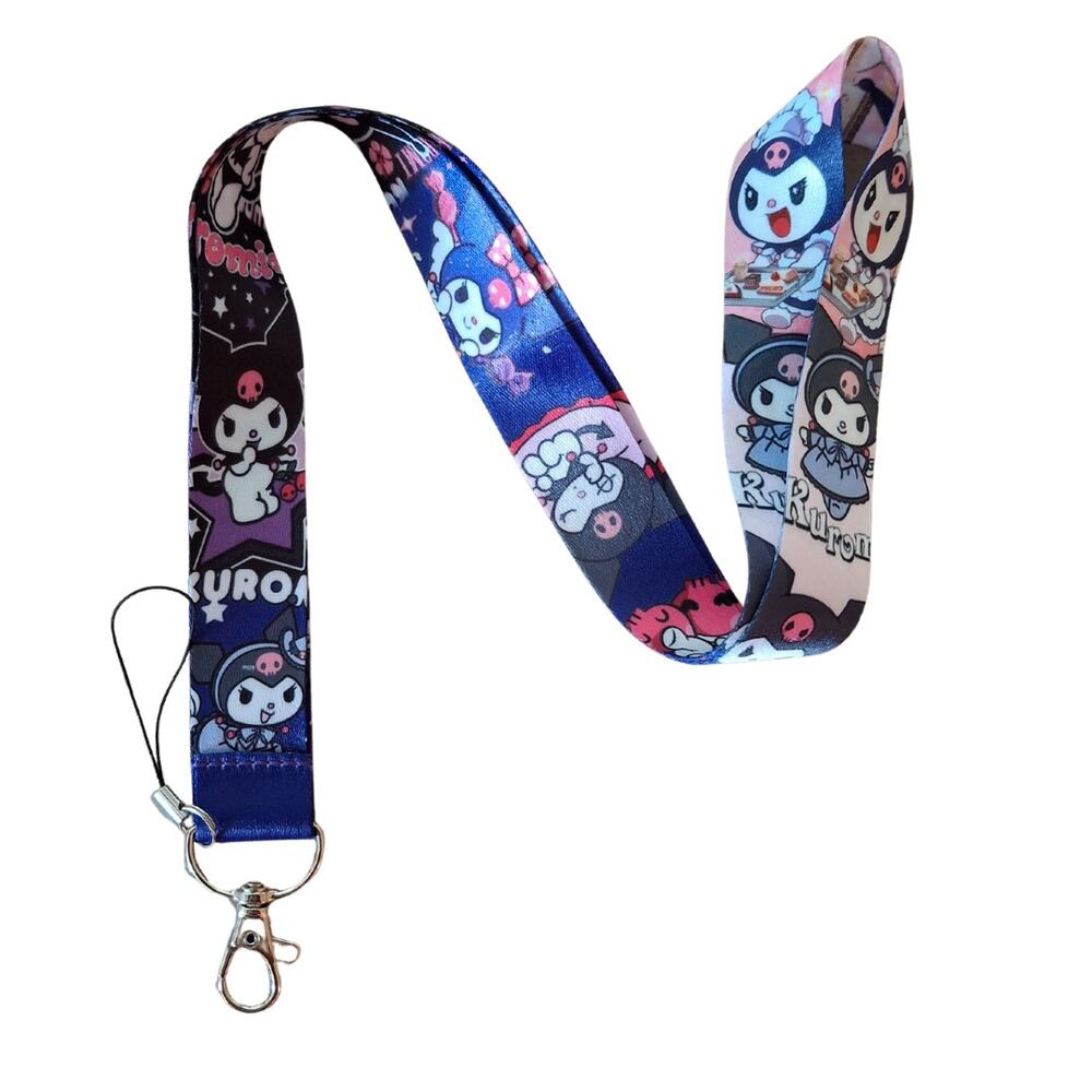 Anime Sanrio Hello Kitty Kuromi and My Melody Neck Strap Purple One Size Lanyard